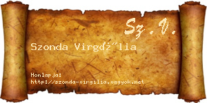 Szonda Virgília névjegykártya